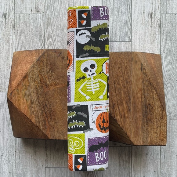 Hand Crafted Other - New Halloween Linen Wrapped Decorative Book Mummy Boo Hand-Wrapped Spooky Decor